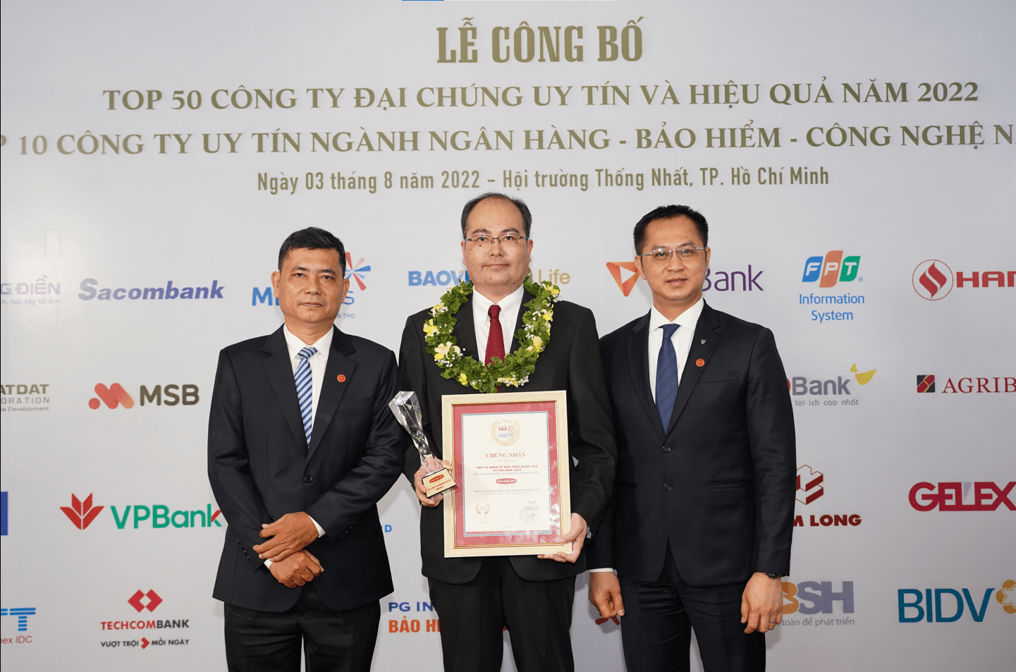 Các thành biên Ban Giám Đốc Dai-ichi Life Việt Nam tại Lễ trao giải.